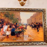 تابلو مخمل کوبیده طرح فرانسوی