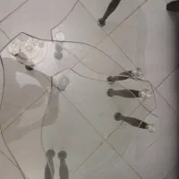 عسلی شیشه ای پایه فلزی سه عدد کاملا نو|مبلمان خانگی و میز عسلی|کرمانشاه, |دیوار