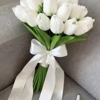 دسته گل لاله دسته گل عروس|گل مصنوعی|قم, نیروگاه|دیوار
