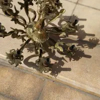 لوستر برنز سنگین قدیمی|لوستر و چراغ آویز|تهران, دروس|دیوار