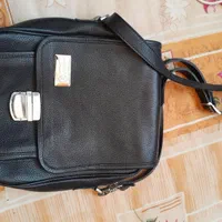 کیف دوشی مشکی چرم گاوی طبیعی