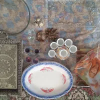 سینی ودیس ورولت خوری وفنجان قهوه و بستنی خوری