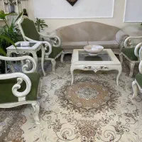 یک دست مبل هفت نفره با گنجه ومیز جلو مبلی|مبلمان خانگی و میز عسلی|شاندیز, |دیوار