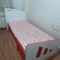 تخت خواب تک نفره با تشک کار کرده