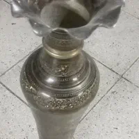 گلدان برنجی قلم زنی شده  زیبا