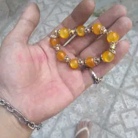 دستبند زنانه جید زرد