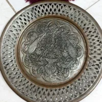سینی مسی قلم کاری شده قدیمی فروش فوری|کلکسیون اشیاء عتیقه|تهران, علایین|دیوار