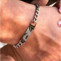 گردنبند و دستبند اختصاصی (حکاکی اسم و چشم)