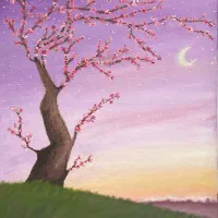 تابلوی نقاشی درخت شکوفه گیلاس