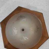 لوستر سقفی چوبی بژ، نو نو