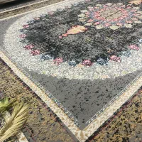 فرش ۶متری کرم مشکی