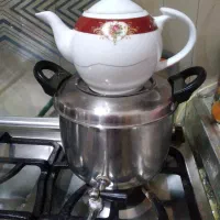 کتری روی گازی همراه قوری