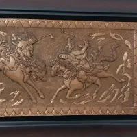 تابلو قلمزنی برجسته مینیاتور چوگان