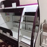 تخت خواب نوجوان همراه با جا کتابی و جا لباسی