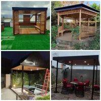 آلاچیق پارکینگ آتشدان شیروانی پی وی سی دامنه سردر