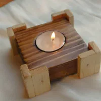 جا شمعی دکوری چوبی