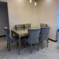 میز ناهار خوری ۶ نفره با شیشه