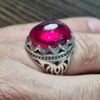 انگشتر یاقوت شمش رکاب نقره