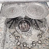 سینی مسی دست کوب دیواری سه بعدی