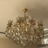 لوستر با ابکاری طلا|لوستر و چراغ آویز|شاهین‌شهر, شهرک هشت بهشت|دیوار