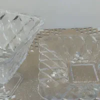 میوه خوری و شیرینی خوری کریستال خارجی