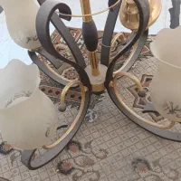 لوستر چوبی و فلزی