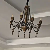 ست لوستر و کنار سالنی و دیوارکوب و تابلو چوبی