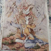 تابلو فرش دست باف نخ و ابریشم تمنای بخشایش|تابلو فرش|فارسان, |دیوار