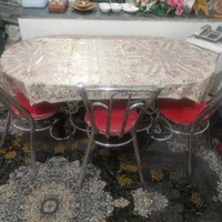 میز نهار خوری فلزی (فرفورژه)|میز و صندلی غذاخوری|طبس, |دیوار