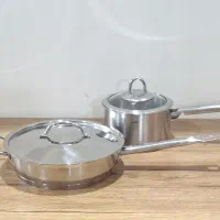 قابلمه شیرجوش سایز ۱۶ فیسلر و تابه سایز ۲۴ آلمان