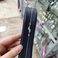 دستبند برگ نقره اصلی