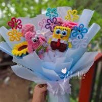 دسته گل های جاودان،گل ربانی،پیپ پاک کن،پروانه ای
