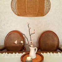 لوستر حصیری و مکرومه و رافیا