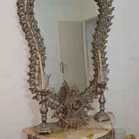 آینه کنسول شمعدانی طرح برنزی|بوفه، ویترین، کنسول|ارومیه, |دیوار