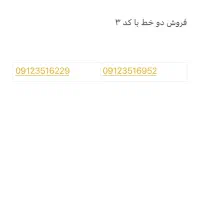 فروش خط دائمی  دوقلو با کد ۳