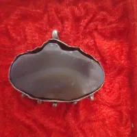 آویز عقیق سلیمانی و نقره دست ساز کهن