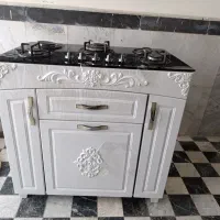 گاز صفحه ای شیشه ای با کابینت