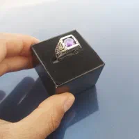 انگشتر نقره با نگین آمیتیست