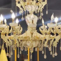 لوستر دو طبقه برنز