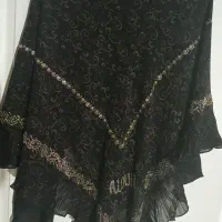 روسری مشکی طرح دار