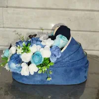 باکس گل برای هدیه به بچه پسر تازه تولد شده|گل مصنوعی|نجف‌آباد, امیرآباد|دیوار