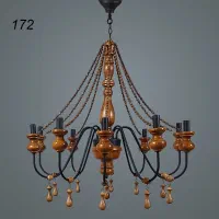 لوستر چوبی و لوستر چوبی و فلزی مدرن