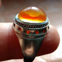 انگشتر عقیق یمنی پرتقالی مصور|جواهرات|اردبیل, |دیوار