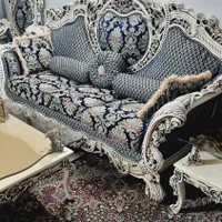 مبل استیل سلطنتی کلاسیک  با میز جلو مبلی ست