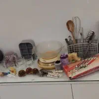 خورده ریز و وسایل کاربردی آشپزخانه در حد نو