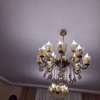 لوستر برنج بزرگ گوشواره دار سالم در حد نو
