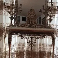 اینه وشمعدان برنزی|صنایع دستی و سایر لوازم تزئینی|اصفهان, شهرک مهدیه|دیوار
