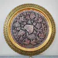 سینی قدیمی قاجار قطر ۵۰ سانتی قلم دست