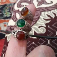سه انگشتر نقره عقیق سبز و سرخ و جز|جواهرات|تهران, نعمت‌آباد|دیوار