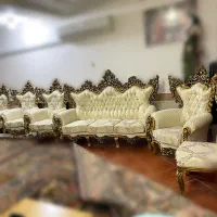 فروش مبل سلطنتی(استیل)پارچه ترک/کاملا نو|مبلمان خانگی و میز عسلی|جیرفت, |دیوار